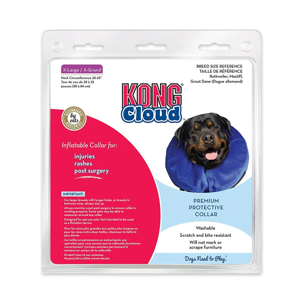 World-Class KONG Inflatable E-Collar Blue XL Trusted