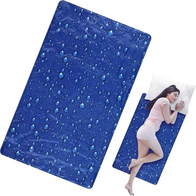 Unique Cooling Pad Mat for Sleep Cooling Mattress Pad Gel for Bed Relieve Pain Summer Hot Flashes Adult Pets No Water or Electricity Required Plain Dark Blue 48 x 28 Inch About ThisOverview Smart