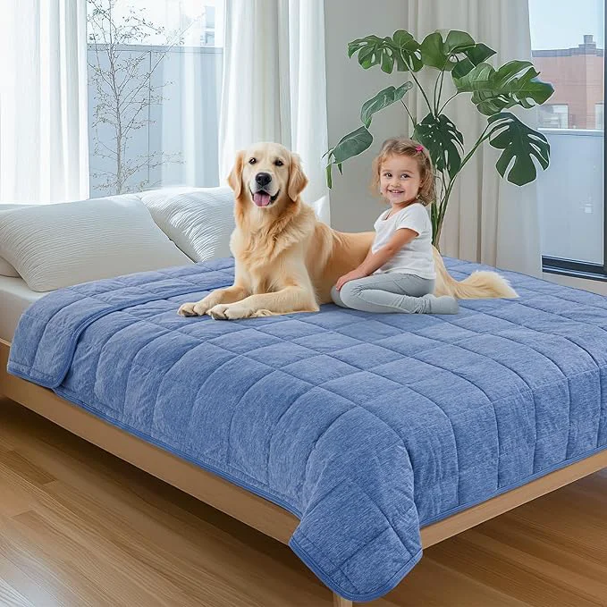 Recyclable Cooling Blanket for Dogs 0.4 Q-MAX Pets Cooling Comforter Throw for Bed Cover Summer Blanket for Large Dogs Washable Soft Lightweight Cold Mats for Pet Hot Weather 60 ×80 Deep Blue About ThisOverview Minimalist