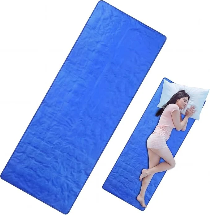 Clean Cooling Pad Mat for Sleep Cooling Mattress Pad Gel for Bed Relieve Pain Summer Hot Flashes Adult Pets No Water or Electricity Required Plain Blue 60 x 20 Inch About ThisOverview Genuine