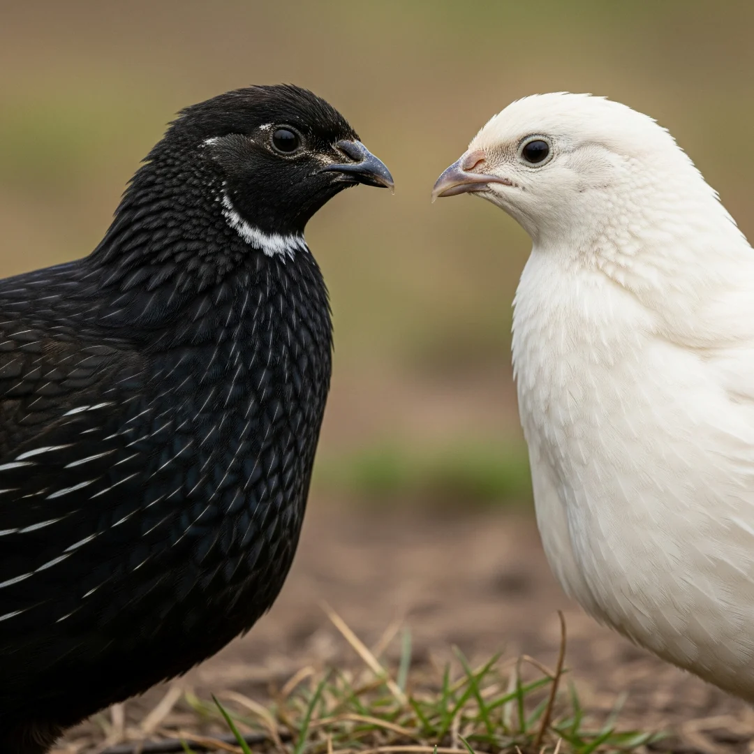 Solid Black and White Edition Quail hatching eggs Specialty