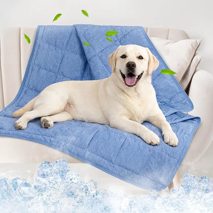 Efficient PICK FOR LIFE Cooling Blanket for Dogs 0.4 Q-MAX Pets Cooling Comforter Throw for Bed Cover Summer Blanket for Large Dogs Washable Soft Lightweight Cold Mats for Pet Hot Weathe 48 ×62 Deep BlueAbout ThisOverview Smooth
