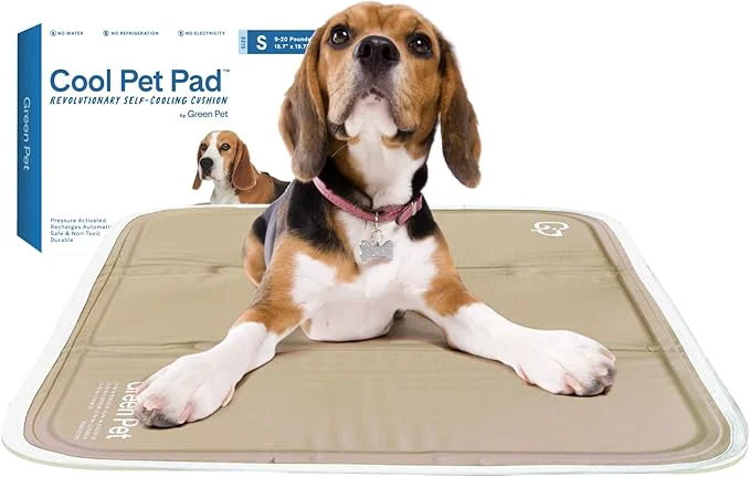 Traditional The Green Pet Shop Cool Pet Pad - Small Latte- Self-Cooling Pressure Activated Mat for Dogs Cats from 9-20 lbs - Non-Toxic Gel No Water NeededAbout ThisOverview Solid