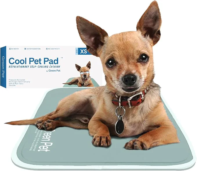 Safe The Green Pet Shop Cool Pet Pad - Extra Small Sage Grey - Self-Cooling Pressure Activated Mat for Dogs Cats from 0-8 lbs - Non-Toxic Gel No Water NeededAbout ThisOverview Powerful