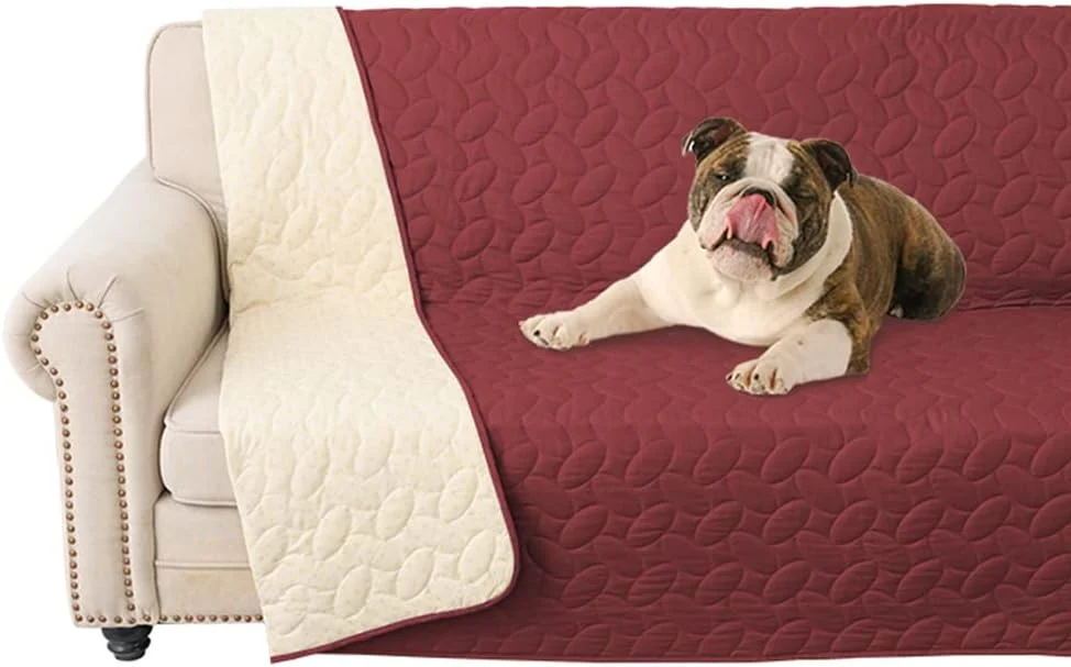 Breathable Ameritex Pet Bed Cover Dog Bed Blanket for Sofa and Furniture Waterproof New Pattern Design 52x82 Inch Burgundy Effective