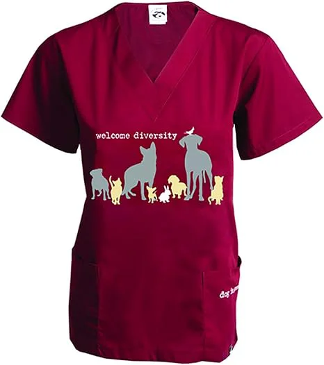 Pure Scrub Top Welcome Diversity Wine Elegant