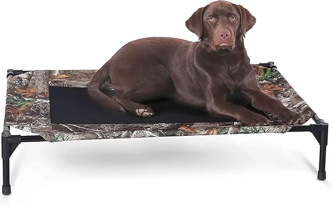 First-Class K H Pet Products Outdoor d Dog Cot Breathable Cooling d Cot Hammock Pet Bed for Large Dogs Washable Mesh Cover Raised Metal Frame Collapsible Portable - Large 42 X 30in CamoAbout ThisOverview Trendy