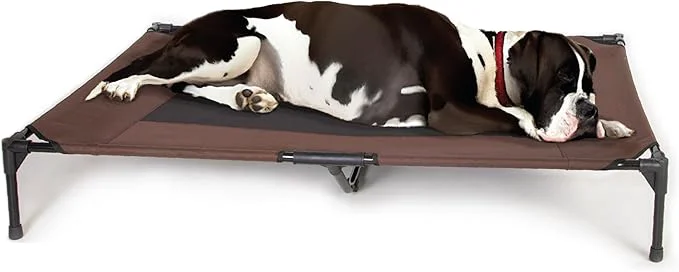 Original K H Pet Products Outdoor d Dog Cot Breathable Cooling d Cot Hammock Pet Bed for XL Dogs Washable Mesh Cover Raised Metal Frame Collapsible Portable - Jumbo 56 X 38in ChocolateAbout ThisOverview Authentic