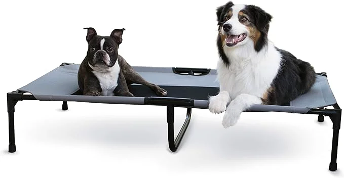 Expertly Made K H Pet Products Outdoor d Dog Cot Breathable Cooling d Cot Hammock Pet Bed for XL Dogs Washable Mesh Cover Raised Metal Frame Collapsible Portable - Extra-Large 50 X 32in GrayAbout ThisOverview Original