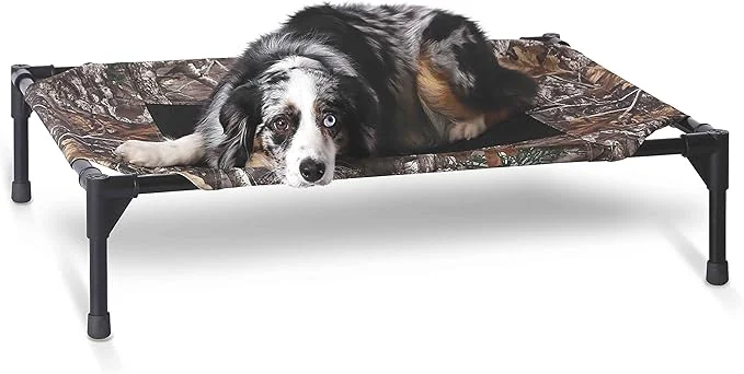 Authentic K H Pet Products Outdoor d Dog Cot Breathable Cooling d Cot Hammock Pet Bed for Medium Dogs Washable Mesh Cover Raised Metal Frame Collapsible Portable - Medium 32 X 25in CamoAbout ThisOverview Versatile