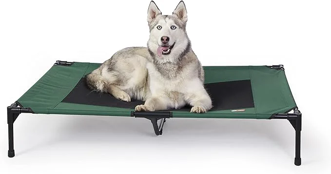 Pure K H Pet Products Outdoor d Dog Cot Breathable Cooling d Cot Hammock Pet Bed for XL Dogs Washable Mesh Cover Raised Metal Frame Collapsible Portable - Extra-Large 50 X 32in GreenAbout ThisOverview Artisan