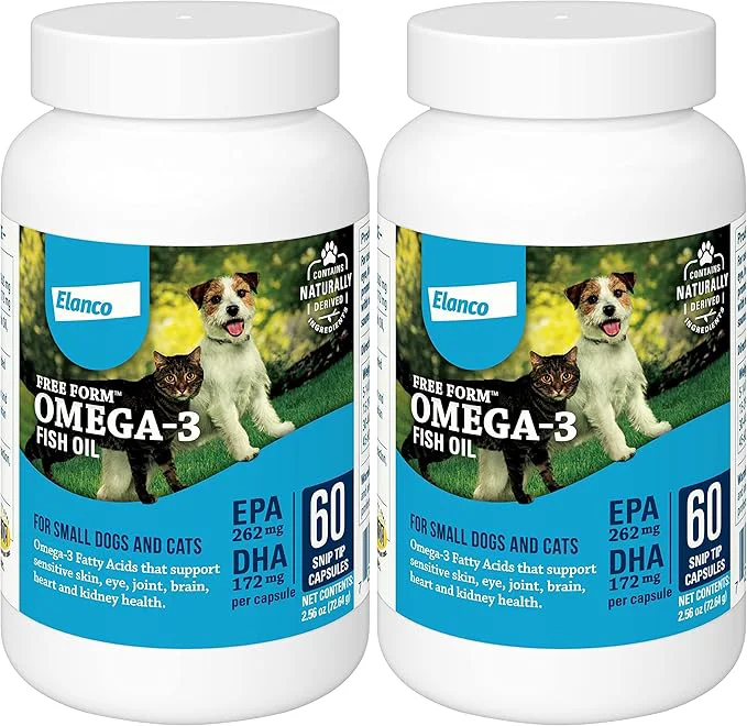 Organic Form Snip Tips Omega-3 Fish Oil Liquid Supplement for Small Dogs and Cats 60 Count Pack of 2 About ThisOverview Next-Generation