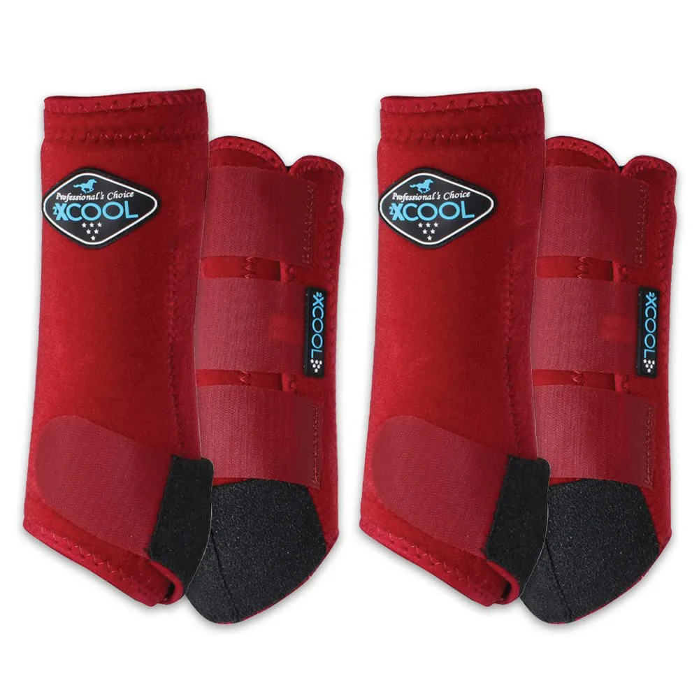 Soft Professional's Choice 2XCOOL Sports Medicine Horse Boots – Large Crimson 4-Pack Durable