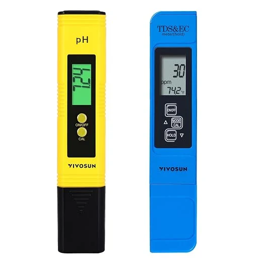Genuine VIVOSUN Digital pH and TDS Meter Kits 0.01pH High Accuracy Pen Type pH Meter ± Superior