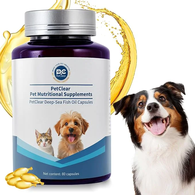 Certified Omega 3 Fish Oil for Dogs 80 Capsules Rich in EPA and DHA Improves Dry Skin Dandruff Itching Reduce Shedding Supports Cardiovascular and Joint Health Suitable for Cats and Dogs 1 Bottle About ThisOverview Exceptional