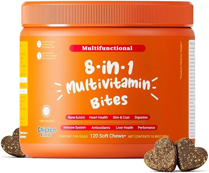 Verified Dog Multivitamin Chewable Dog Vitamins and Supplements for Hip Joints Skin Coat Omega 3 Fish Oil for Dogs- Senior Puppy Multivitamin- Chicken- 120ct Chicken FlavorAbout ThisOverview Green