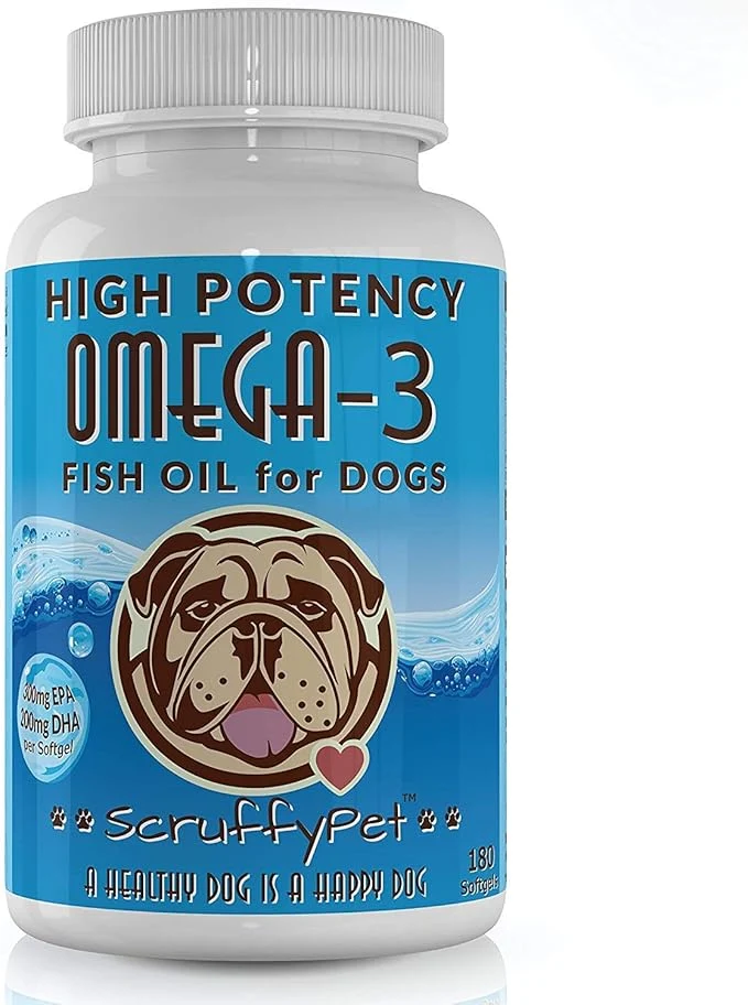 Dependable Pure Omega 3 Wild Fish Oil for Dogs with Vitamin E - Highest EPA DHA Softgels Available 1000mg 180ctAbout This Original