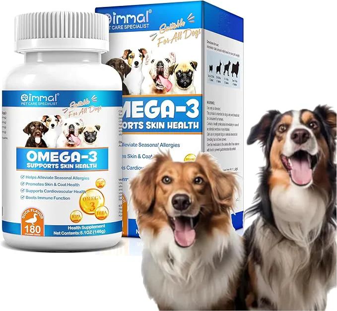 Traditional Omega 3 Fish Oil for Dogs - 180 Count Tablet Treats – Helps Shedding Skin Allergy Itch and Dry Skin Relief Hot Spots - Joint Health - Skin and Coat Supplement - Salmon Oil - Duck FlavorAbout This Natural