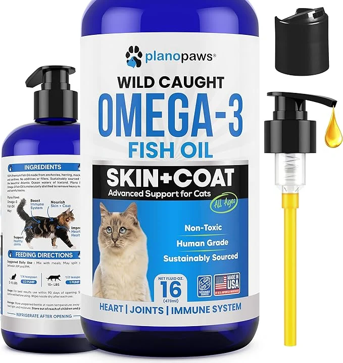 Effective Omega 3 Fish Oil for Cats - Better Than Salmon Oil for Cats - Kitten Cat Vitamins and Supplements - Cat Health Supplies - Cat Dandruff Treatment - Liquid Fish Oil for Pets - Cat Shedding ProductsAbout This Classic