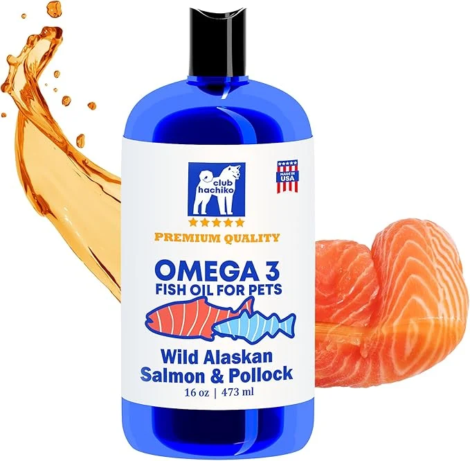 Breathable Wild-Caught Alaskan Salmon Pollock Oil for Dogs – Omega-3 for Itchy Skin Shedding Allergies Joint Support – NASC – 16oz Liquid Food Topper Club HachikoAbout ThisOverview Clean