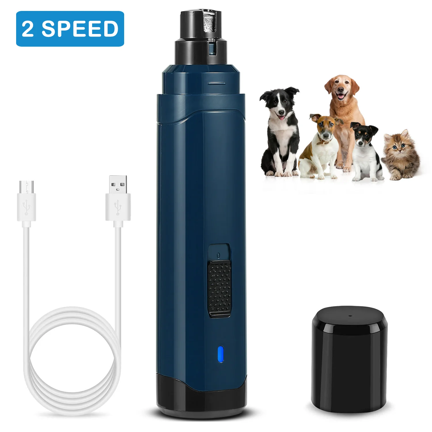 Fine USB Rechargeable Pet Nail Grinder and Trimmer Breathable