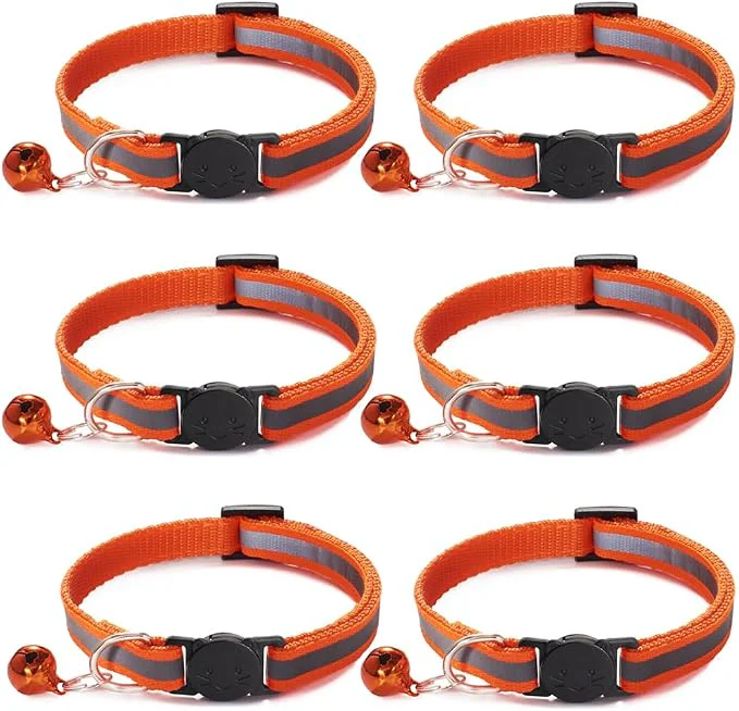 Advanced 6 Pack Reflective Cat Collar Long-Lasting
