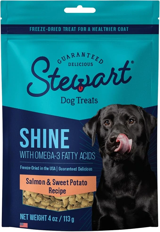 Efficient Stewart ze Dried Dog Treats Shine Salmon Sweet Potato Made with Omega 3 Salmon Oil Grain 4 Ounce Resealable Pouch Made in USAAbout This Consistent