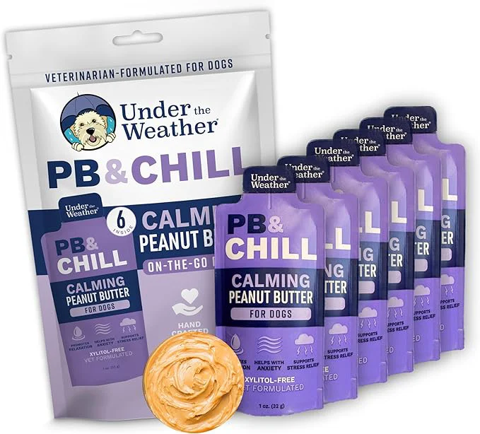Convenient Under the Weather Pet PB CHILL Dog Peanut Butter Dog Treats Selected