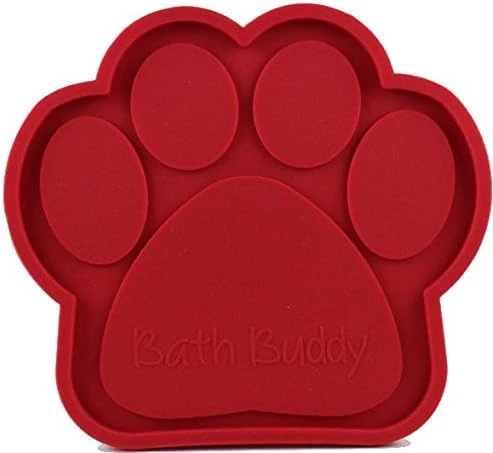 Trusted New for Dogs - The Dog Bath Toy - Makes Bath Time Easy Just Spread Peanut Butter and Stick Red About This Elite
