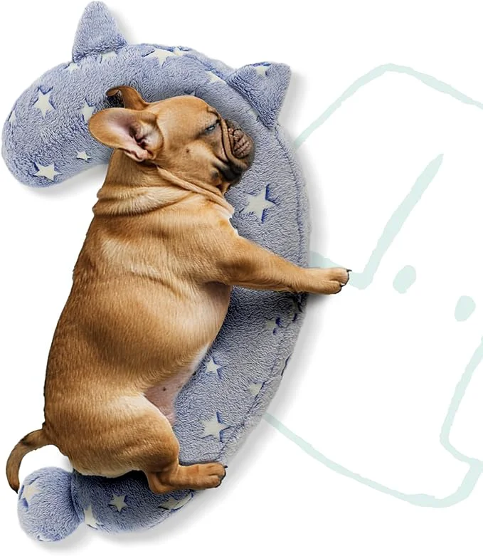 Flexible Dog Calming Pillow Glow in The Dark Dog Put Head on Soft Question Mark Pillows for Dogs Kids Adults Washable Dog Bed Pillow Cozy Dog Body Pillow Gifts M Glow Blue About ThisOverview Fine Crafted