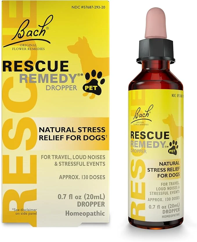 Effective Bach Rescue Remedy Pet Dropper for Dogs - 20 mL - Stress Tension Support for Dogs Natural Flower Essences - Sedative- Homeopathic Liquid Formula - for All Breeds Ages WeightsAbout ThisOverview Long-Lasting