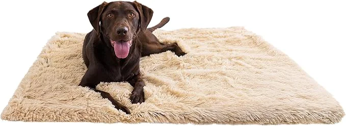 Premium Friends by Sheri Calming Shag Dog Blanket – Ultra Soft Faux Fur Pet Throw Anxiety-Relief Lightweight Warm Bed Cover for Dogs and Cats Machine Washable Taupe 40 x 50 About ThisOverview Fast