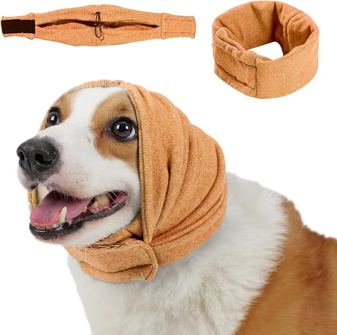 Breathable Dog Calming Hoodie No Shake Ear Wraps for Dogs Adjustable Dog Ear Muffs for Noise Protection Ear Wrap Head Cover for Anxiety Relief Hematoma Vitality Orange M Head Circle 13.8 -18.9 About ThisOverview Traditional