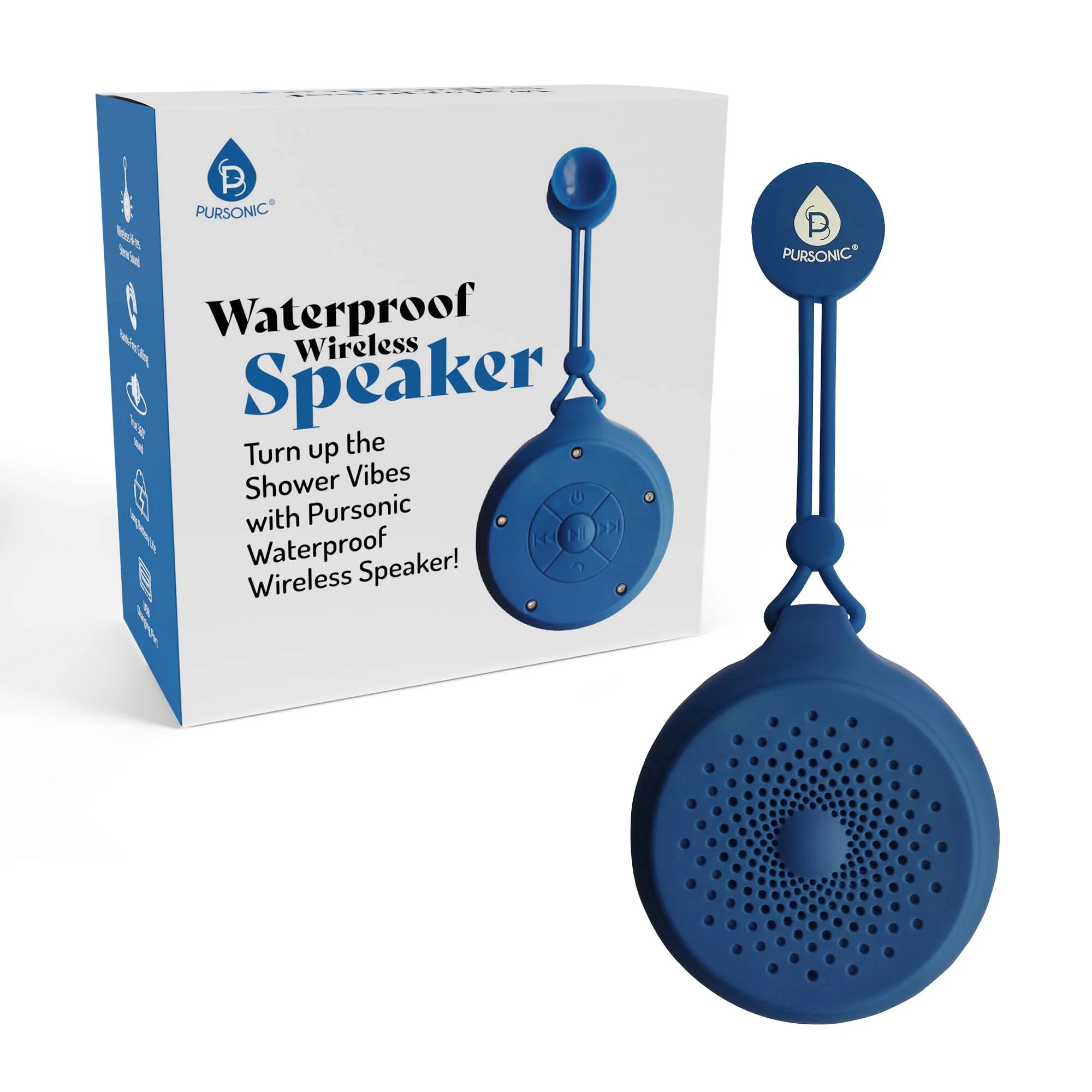 Stylish Waterproof Wireless Speaker – Portable Bluetooth Shower Speaker Elegant