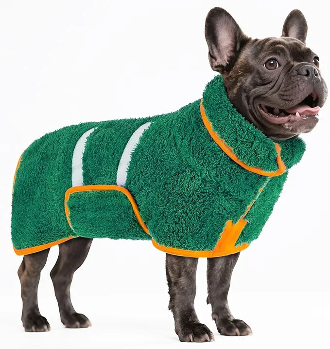 Specialty Bienbee Dog Bathrobe Quick Drying Super Absorbent Dog Robes for After Bath Warm Keeping Dogs Towel Dogs Bath Supplies Dark Green MAbout ThisOverview Long-Lasting