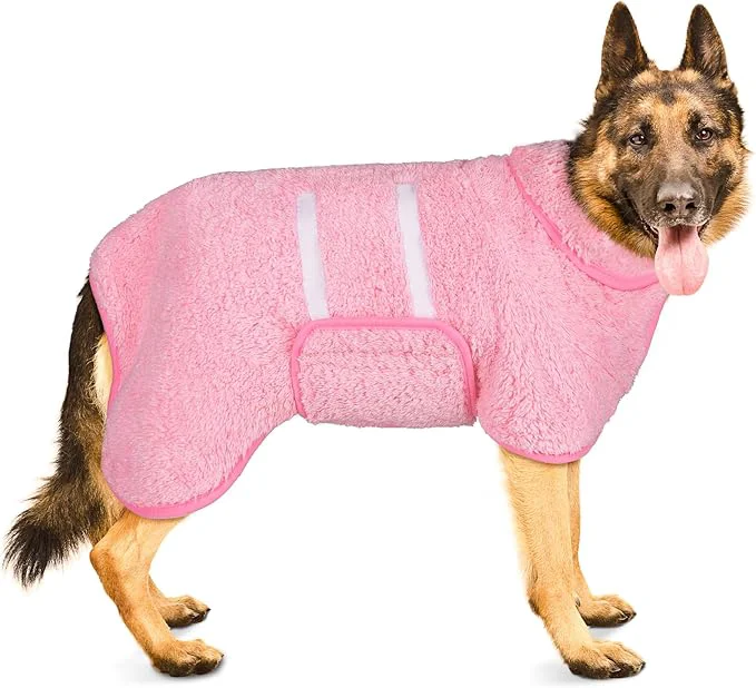 Detailed Bienbee Dog Bathrobe Quick Drying Super Absorbent Dog Robes for After Bath Warm Keeping Dogs Towel Dogs Bath Supplies Pink XXLAbout ThisOverview Elegant