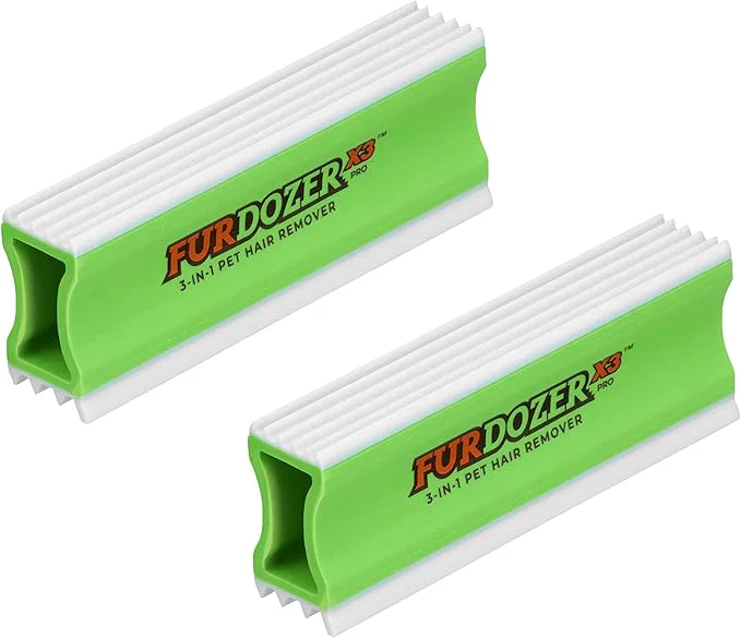 Unique FurDozer Pet Hair Remover Auto Detailing Tools - Cat Dog Hair Remover for Carpets Car Interiors Couches Bedding Pet Furniture Green 2 Pack - X3 PRO About ThisOverview Contemporary
