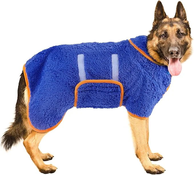 Green Bienbee Dog Bathrobe Quick Drying Super Absorbent Dog Robes for After Bath Warm Keeping Dogs Towel Dogs Bath Supplies Dark Blue XXLAbout ThisOverview High-Quality