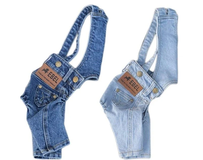 Professional Denim Jumpsuit for Small Pets Functional