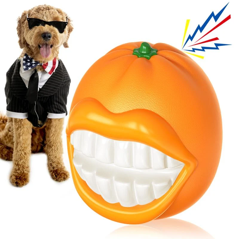 Healthy Squeak Chew Toys Tough Ball for Medium Large Dogs Refined