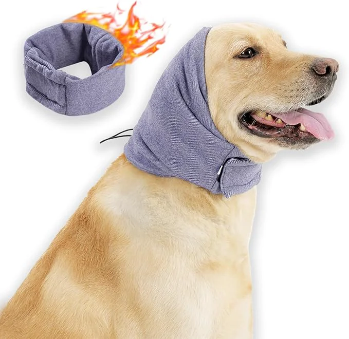 Classic Ear Muffs for Dogs Calming Hoodie Thunder Head Wrap No Shake Anxiety Relief Pet Covers Ear Noise Protection Vest for Dogs for Fireworks Vet Visits Bathing Purple S About ThisOverview Natural