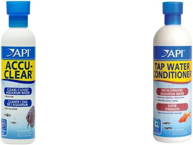 Convenient API ACCU-CLEAR Freshwater Aquarium Water Clarifier and API TAP WATER Fine