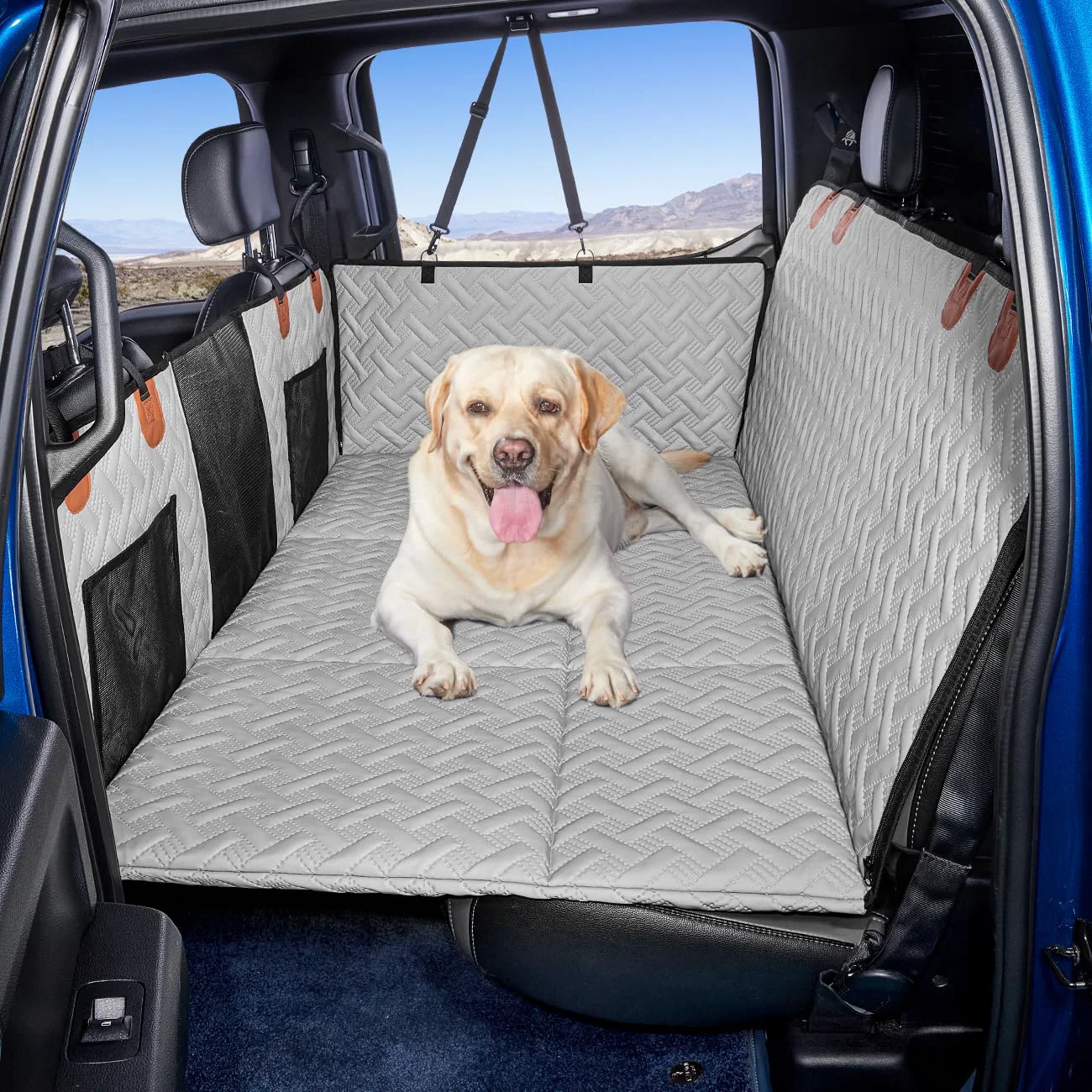 Durable MAXFUT Dog Back Seat Extender for Trucks – Hard Bottom Hammock Seat Cover F150 RAM 1500 Silverado Easy-to-Use