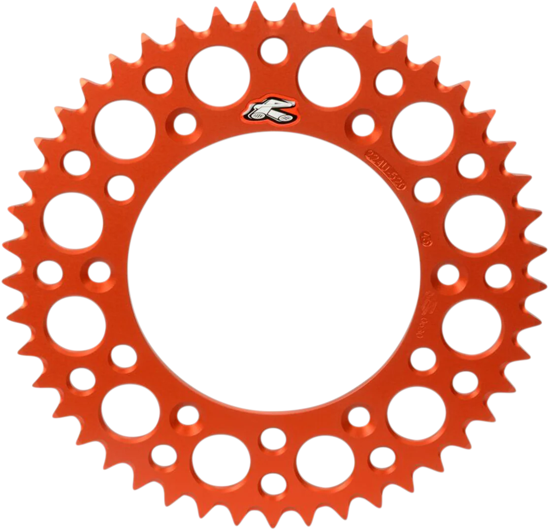 Lightweight RENTHAL Twinring Rear Sprocket - 52 Tooth - Orange 2240-520-52GPOR Exclusive