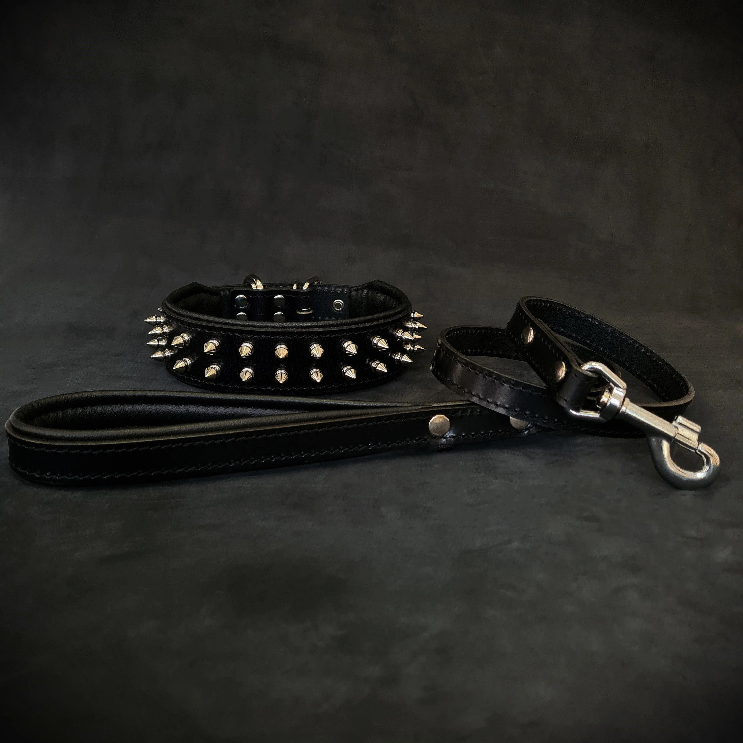 Trusted The Frenchie Set- collar leash. Black Exclusive