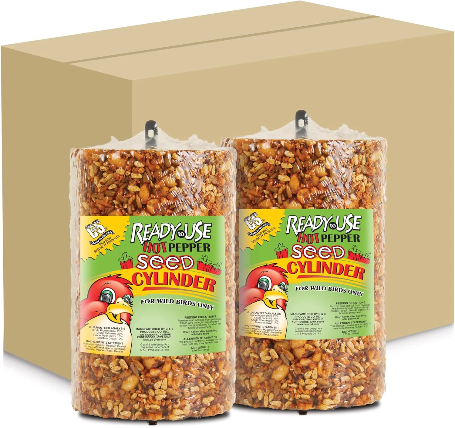 First-Class C S Ready to Use Hot Pepper Seed Cylinder 1.76 Pounds 2 Pack High-End