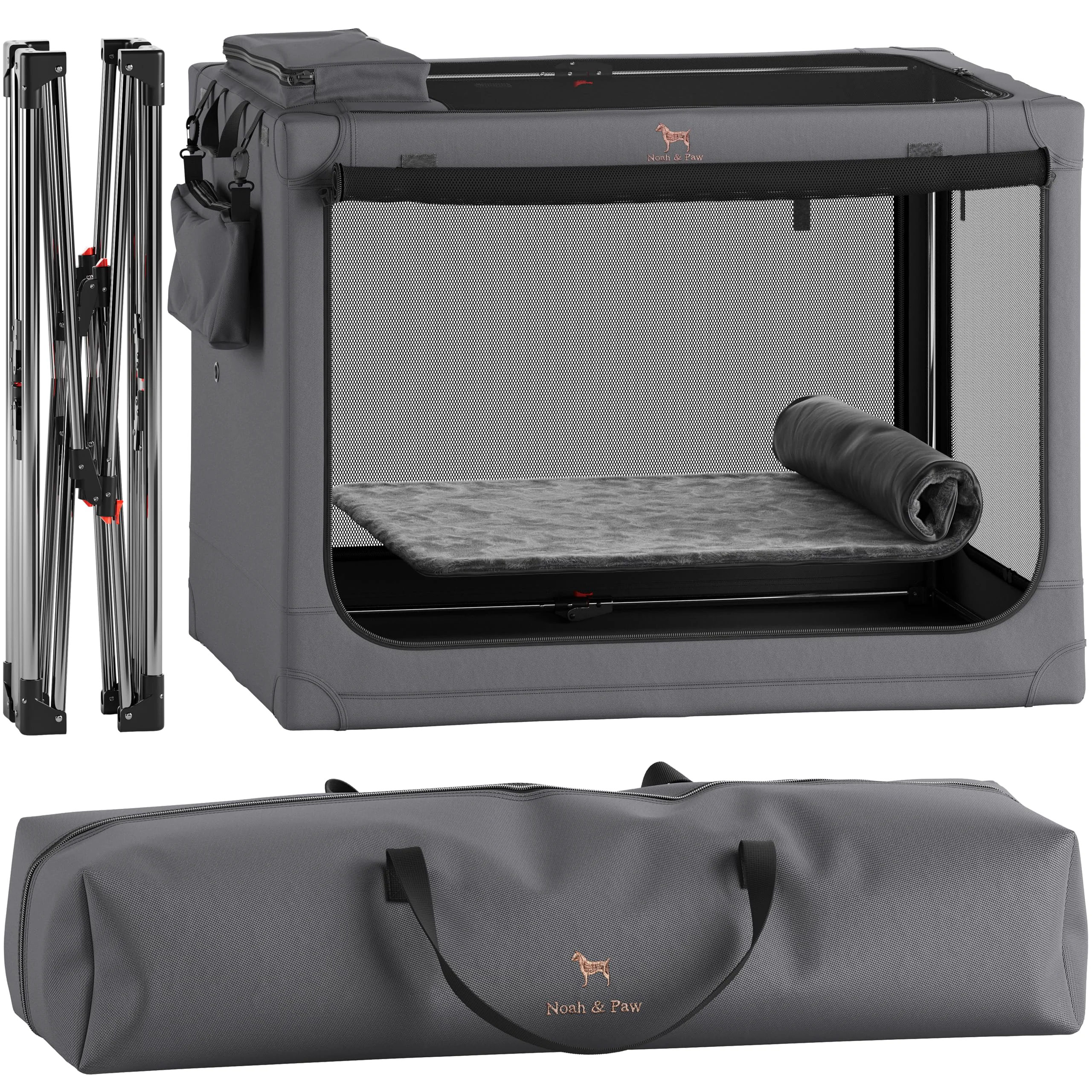 Advanced Noah Paw 42-Inch Collapsible XXL Dog Crate – Travel Kennel for Large Breeds Outstanding