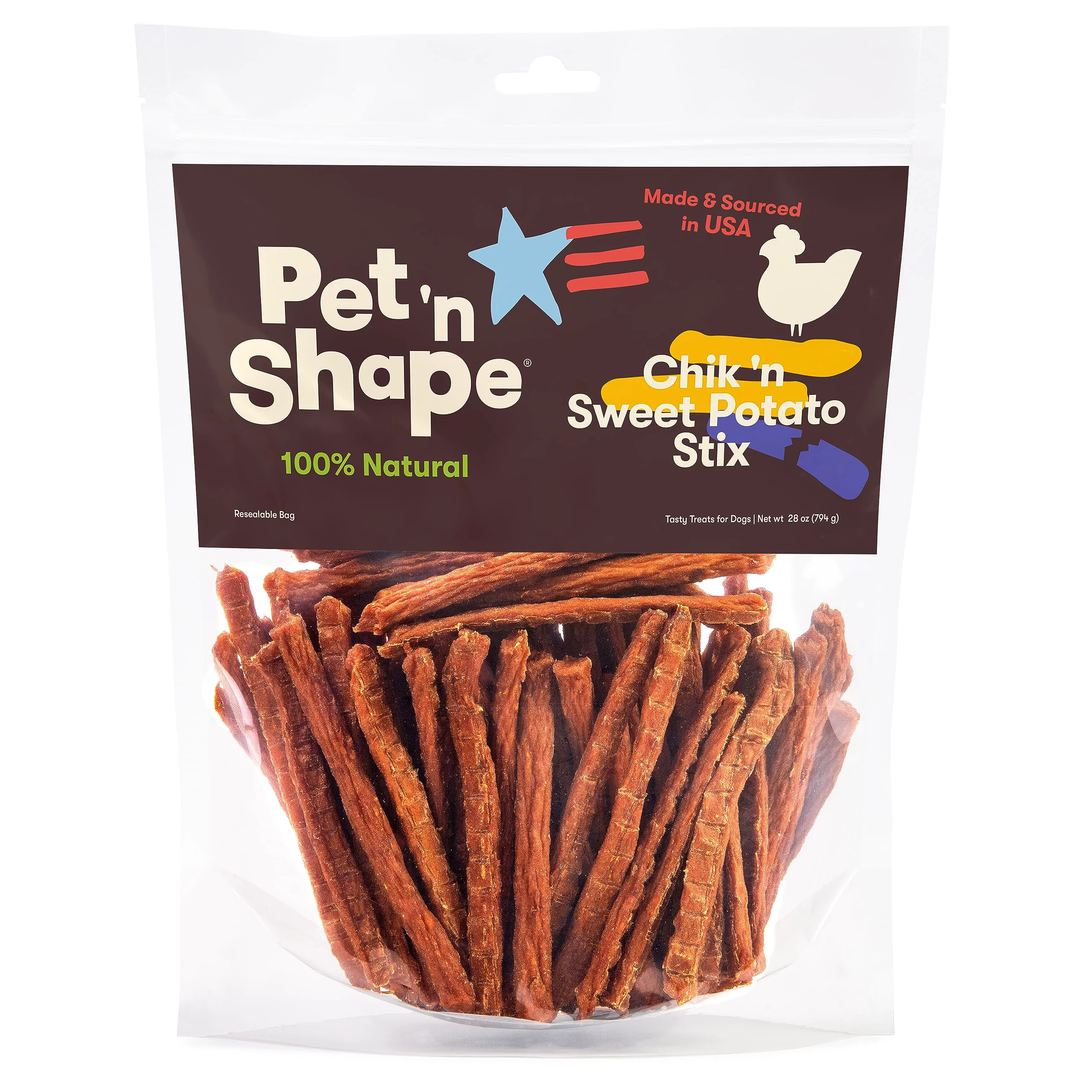 Versatile Pet 'n Shape Chik 'n Sweet Potato Stix – USA Made Natural Dog Treats 28 oz Carefully Designed
