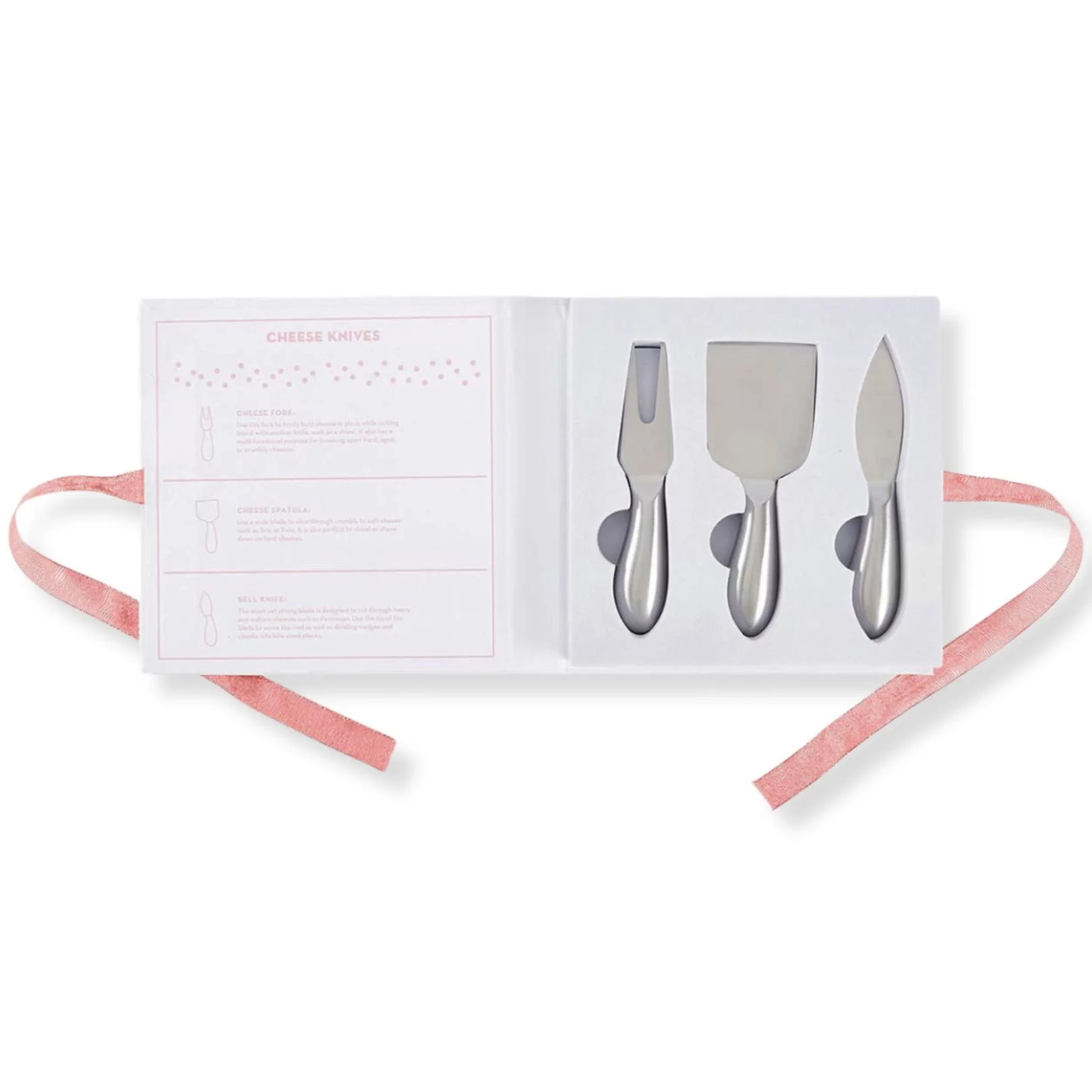 Classic Cheese Knife Gift Set in Book Style Packaging 3 Piece Gourmet Cheese Knives Set In Gift Box World-Class