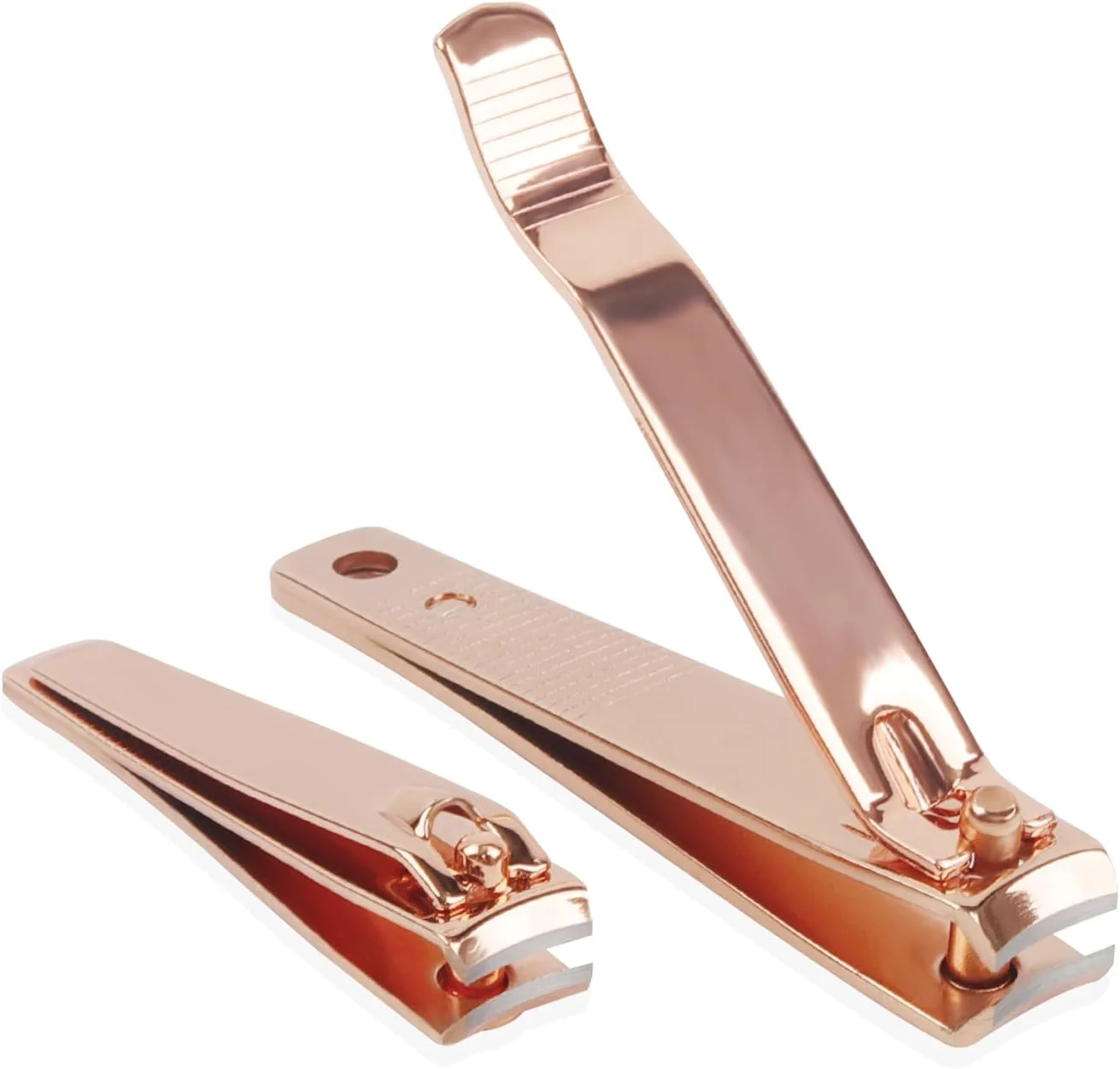 Excellent Rocutus 2pcs Set Portable Nail Scissors Adult Pedicure Nail Clippers Household Small Scissors Foot Manicure Scissors Manicure Tools Rose Gold Relaxed